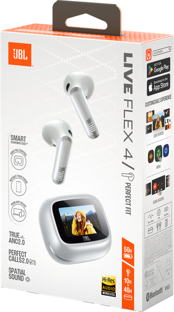 Навушники JBL Live Flex 4 Silver (JBLLIVEFLEX4SIL) - Фото 10 Навушники JBL Live Flex 4 Silver (JBLLIVEFLEX4SIL) - зображення 10