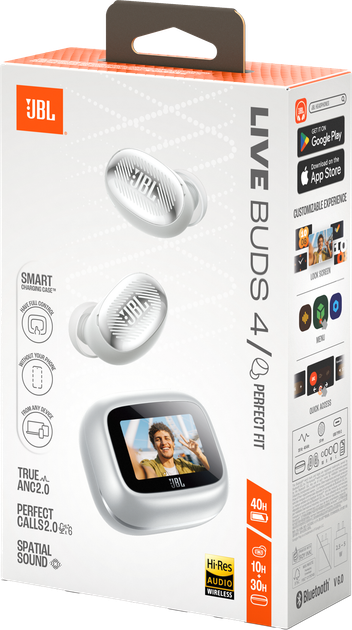 Навушники JBL Live Buds 4 Silver (JBLLIVEBUDS4SIL) - Фото 10 Навушники JBL Live Buds 4 Silver (JBLLIVEBUDS4SIL) - зображення 10