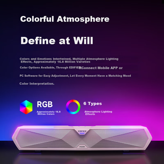 Портативна колонка EDIFIER M30 Plus з мікрофоном 5W RGB Pink - зображення 3