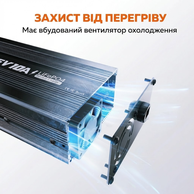Зарядное устройство для литиевых аккумуляторов LiTime 12V (14.6V) 10A LiFePO4 Charger - изображение 5
