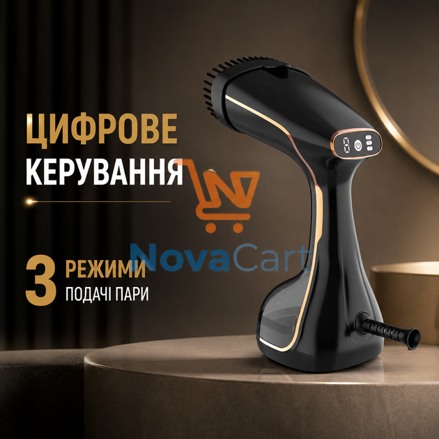 Отпариватель ручной вертикальный Zepline ZP-210 2000 Вт с резервуаром 400 мл Черный - изображение 2