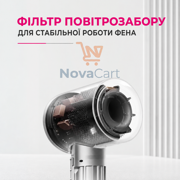 Фен-стайлер 1600 Вт с ионизацией и 5 насадками Черный - Фото 3 Фен-стайлер 1600 Вт с ионизацией и 5 насадками Черный - изображение 3
