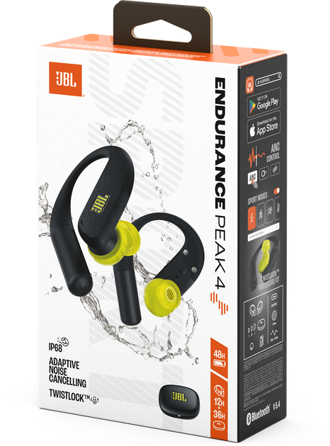 Навушники JBL Endurance Peak 4 Black-Lime (JBLENDUPEAK4BLKL) - зображення 8