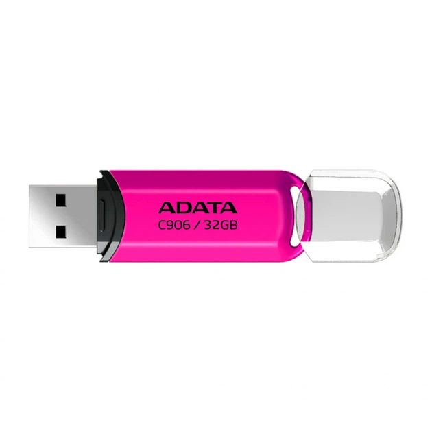 USB флеш накопитель ADATA 32GB C906 Pink USB 2.0 (AC906-32G-RPP) - Фото 2 USB флеш накопитель ADATA 32GB C906 Pink USB 2.0 (AC906-32G-RPP) - изображение 2