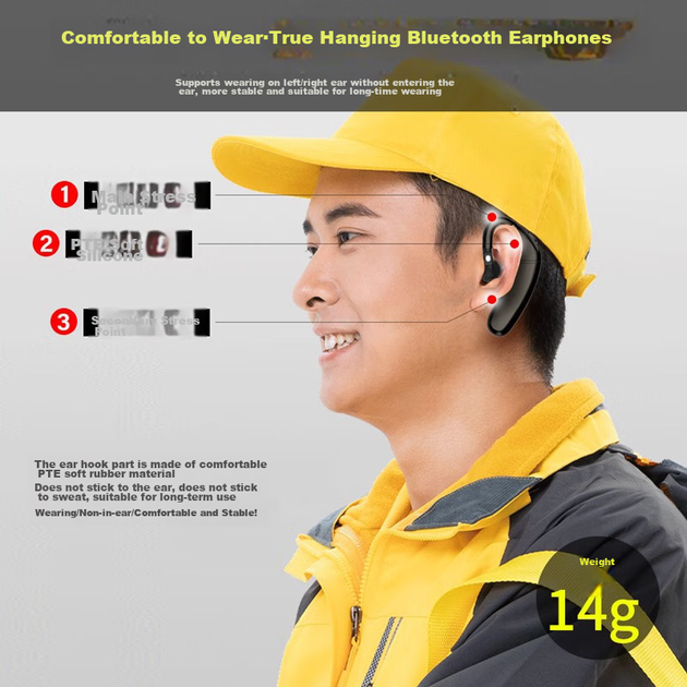 Bluetooth-гарнитура OKSJ Black (6977503200654) - Фото 4 Bluetooth-гарнитура OKSJ Black (6977503200654) - изображение 4