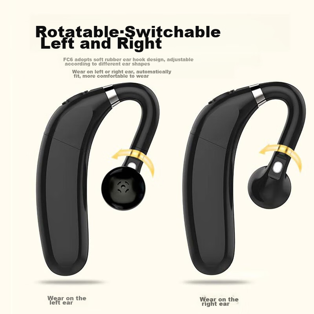Bluetooth-гарнитура OKSJ Black (6977503200654) - Фото 5 Bluetooth-гарнитура OKSJ Black (6977503200654) - изображение 5