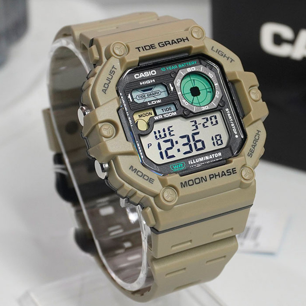 Электронные часы Casio WS-1700H-5A коричневые 100 м - изображение 3
