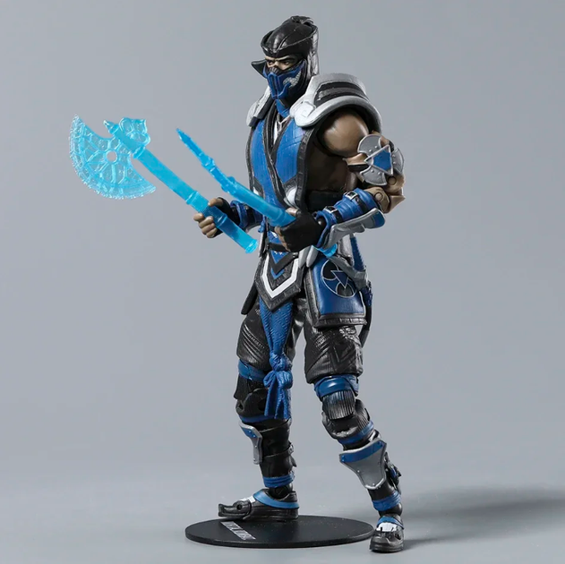 Коллекционная фигурка Mortal Kombat Sub-Zero / Саб-Зиро – экшн-фигура 18 см с аксессуарами, ледяными топорами и подставкой / Action Figure MK / подарок фанатам игры Mortal Kombat - Фото 4 Коллекционная фигурка Mortal Kombat Sub-Zero / Саб-Зиро – экшн-фигура 18 см с аксессуарами, ледяными топорами и подставкой / Action Figure MK / подарок фанатам игры Mortal Kombat - изображение 4