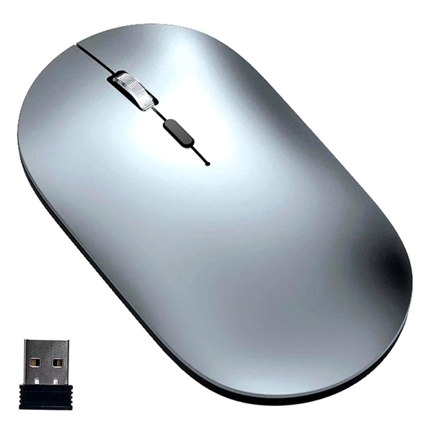Беспроводная мышь TWolf X2 Rechargeable 2.4G симметричная с горизонтальной прокруткой для ПК и игр серый - изображение 3