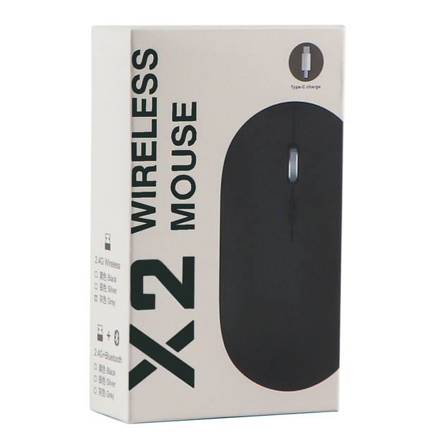 Беспроводная мышь TWolf X2 Rechargeable 2.4G симметричная с горизонтальной прокруткой для ПК и игр серый - изображение 6