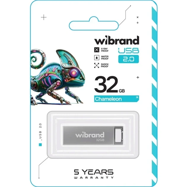 USB-флешка 32 Гб Wibrand Chameleon червона металевий корпус для зберігання даних - зображення 10