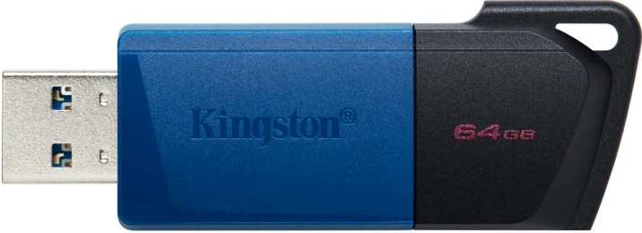 USB флешка Kingston DT Exodia M 64GB 3.2 Gen 1 компактная ударостойкая черный синий - изображение 4
