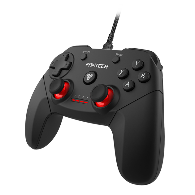 Геймпад проводной Fantech GP12 Revolver USB для ПК и PS3 с вибромоторами и эргономичным дизайном черный - изображение 3