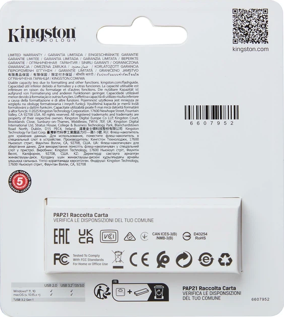 USB Flash Drive Kingston DT Exodia S 128GB USB 3.2 черный бирюзовый компактный с поворотным колпачком - изображение 6
