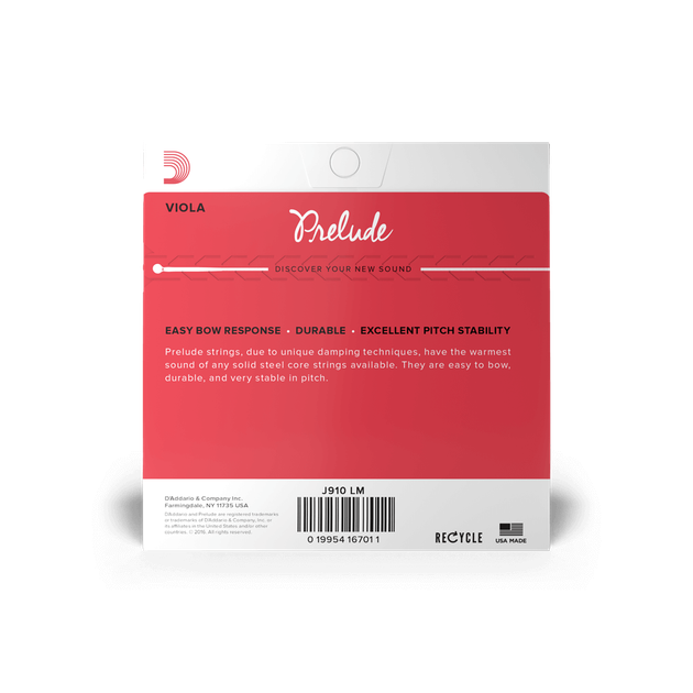 Струни для альта D'Addario PRELUDE VIOLA STRING SET Long Scale Medium Tension - Фото 3 Струни для альта D'Addario PRELUDE VIOLA STRING SET Long Scale Medium Tension - зображення 3