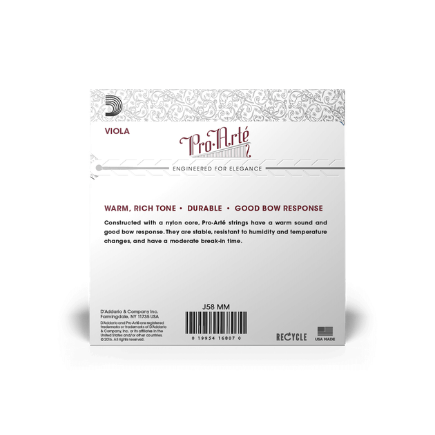 Струни для альта D'Addario PRO-ARTÉ VIOLA STRING SET Medium Scale Medium Tension - Фото 3 Струни для альта D'Addario PRO-ARTÉ VIOLA STRING SET Medium Scale Medium Tension - зображення 3