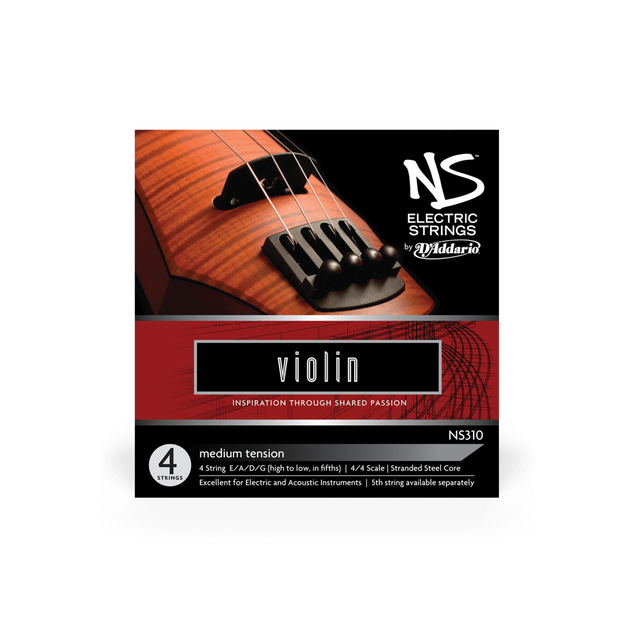 Струны для электронных смычковых инструментов D'Addario NS ELECTRIC VIOLIN STRING SET 4/4 Scale Medium Tension (4 шт.) - Фото 1 Струны для электронных смычковых инструментов D'Addario NS ELECTRIC VIOLIN STRING SET 4/4 Scale Medium Tension (4 шт.) - зображення 1