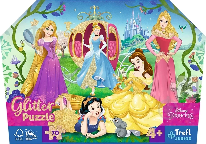 Пазлы Trefl Волшебные принцессы Glitter 70 эл. 53017 - Фото 2 Пазлы Trefl Волшебные принцессы Glitter 70 эл. 53017 - изображение 2