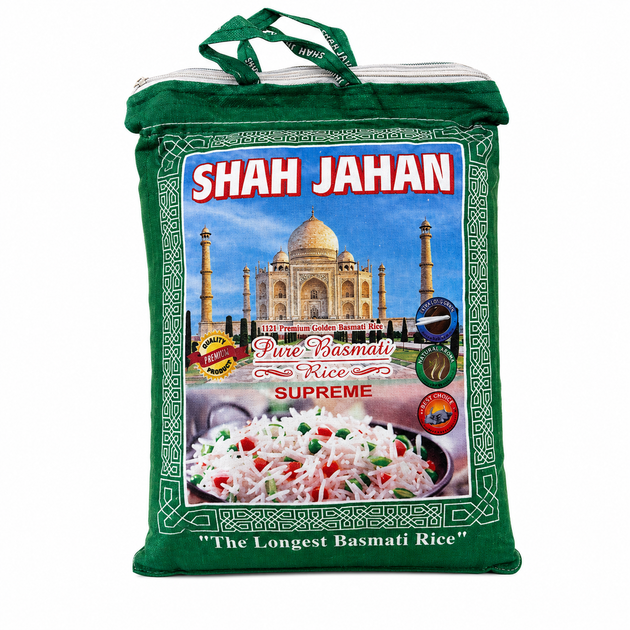 Рис Басмати премиум Shah Jahan Pure Basmati Rice Supreme, 5 кг - Фото 1 Рис Басмати премиум Shah Jahan Pure Basmati Rice Supreme, 5 кг - изображение 1