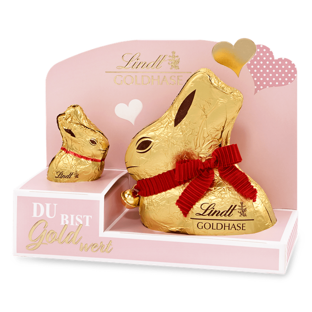 Шоколадні великодні кролики Golden Bunny Lindt з шоколадними яйцями 163 г - зображення 2