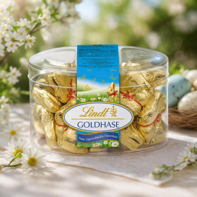 Шоколадні міні-кролики Lindt 450 г - Фото 1 Шоколадні міні-кролики Lindt 450 г - зображення 1