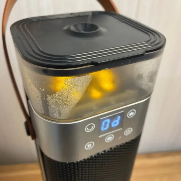 Тепловентилятор-обогреватель Portable Fan Heater HQN218-28QD с увлажнителем воздуха, керамическим нагревательным элементом, 2 режимами мощности 750–1500 Вт и автоматической защитой от перегрева и опрокидывания - изображение 9