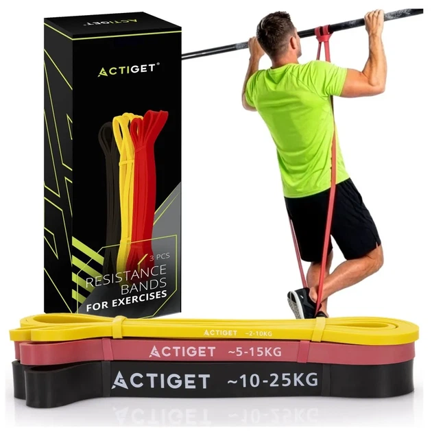 Еспандер-петля Actiget Power Band 2-25 кг (резина для фітнесу та спорту) набір 3 шт ACT0047 (LFACT0047) - Фото 1 Еспандер-петля Actiget Power Band 2-25 кг (резина для фітнесу та спорту) набір 3 шт ACT0047 (LFACT0047) - изображение 1