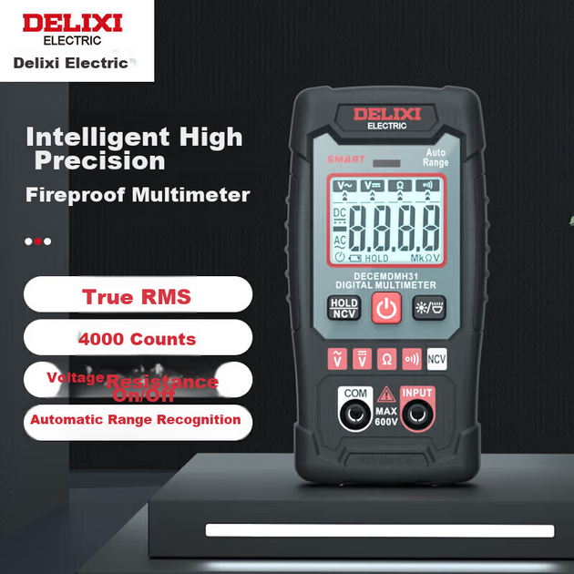 Цифровой мультиметр DELIXI ELECTRIC, миниатюрный интеллектуальный мультиметр для дома, защищенный от перегрева, мультиметр для измерения индукционного напряжения NCV H31. - изображение 4