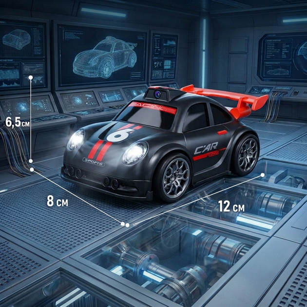 Машинка с камерой на пульте управления C6 Mini с цветным экраном и картой памяти (Черный) - Фото 7 Машинка с камерой на пульте управления C6 Mini с цветным экраном и картой памяти (Черный) - изображение 7