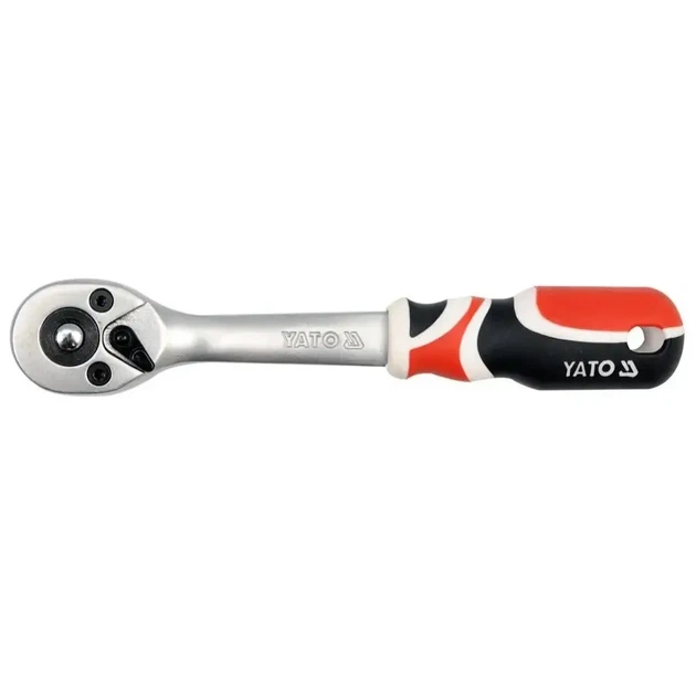 Тріщатка YATO : квадрат 1/4", , L= 155 мм, 72T, вигнута ручка - Фото 1 Тріщатка YATO : квадрат 1/4", , L= 155 мм, 72T, вигнута ручка - изображение 1