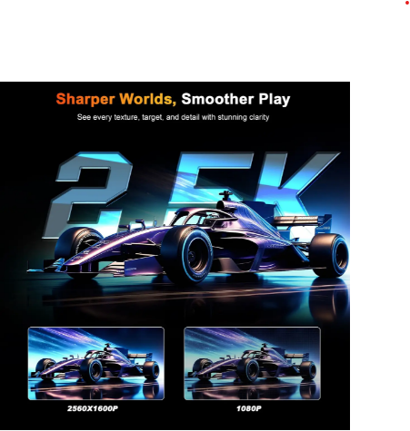 Портативный игровой монитор UPERFECT 16'' 2K 240Hz Второй дисплей ультратонкий Дополнительный монитор для работы - изображение 5