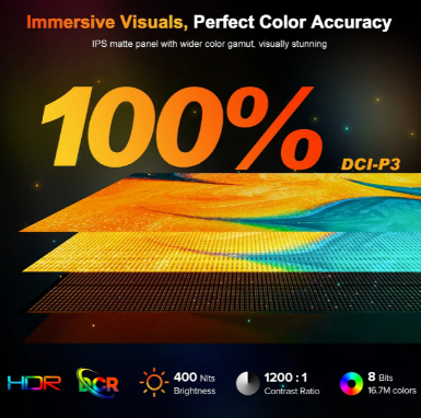 Портативный игровой монитор UPERFECT 16'' 2K 240Hz Второй дисплей ультратонкий Дополнительный монитор для работы - изображение 6