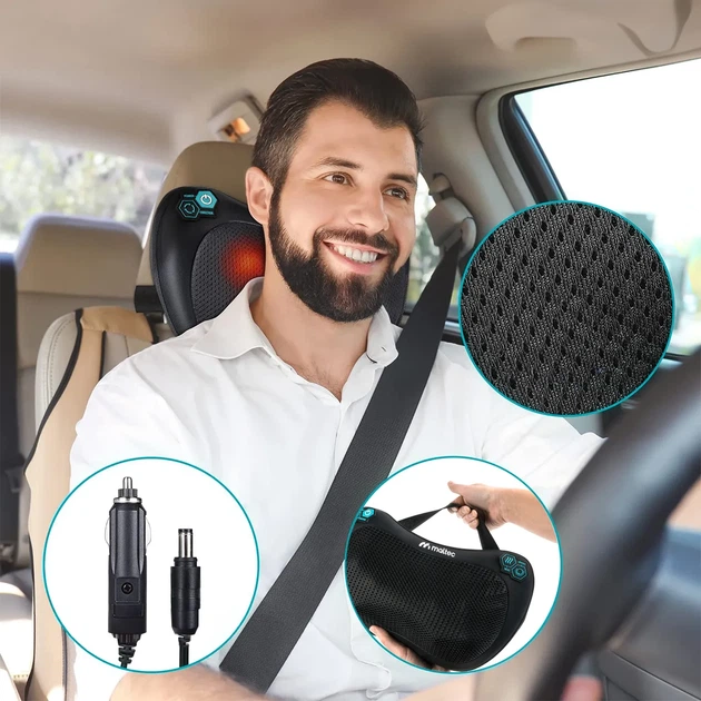 Массажная подушка Shiatsu MalTec PRO-Comfy30W-01 30 Вт с подогревом - Фото 4 Массажная подушка Shiatsu MalTec PRO-Comfy30W-01 30 Вт с подогревом - изображение 4