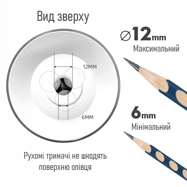 Електрична точилка для олівців Tenwin 8038 з живленням від USB (для олівців 6–12 мм) — автоматична стругачка - Фото 4 Електрична точилка для олівців Tenwin 8038 з живленням від USB (для олівців 6–12 мм) — автоматична стругачка - зображення 4