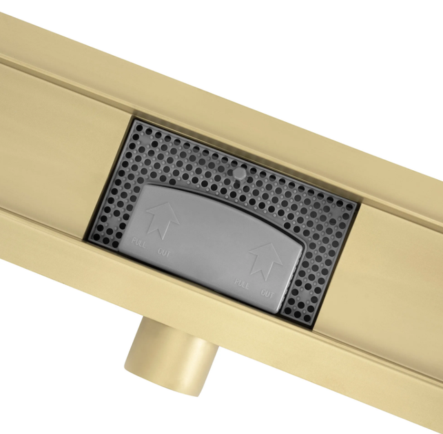 Душевой канал Rea Neox 70 см с мокрым затвором 2-в-1 gold REA-G2562 - Фото 3 Душевой канал Rea Neox 70 см с мокрым затвором 2-в-1 gold REA-G2562 - изображение 3