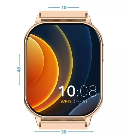 Смарт-часы AMOLED 2.04", Bluetooth звонки, IP68, миланский ремешок Proove Elysium, Gold - Фото 3 Смарт-часы AMOLED 2.04", Bluetooth звонки, IP68, миланский ремешок Proove Elysium, Gold - изображение 3