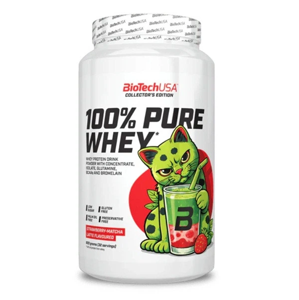 Протеин BioTech USA 100% PURE WHEY (900 грамм) Вкус Клубника-матча - Фото 1 Протеин BioTech USA 100% PURE WHEY (900 грамм) Вкус Клубника-матча - изображение 1