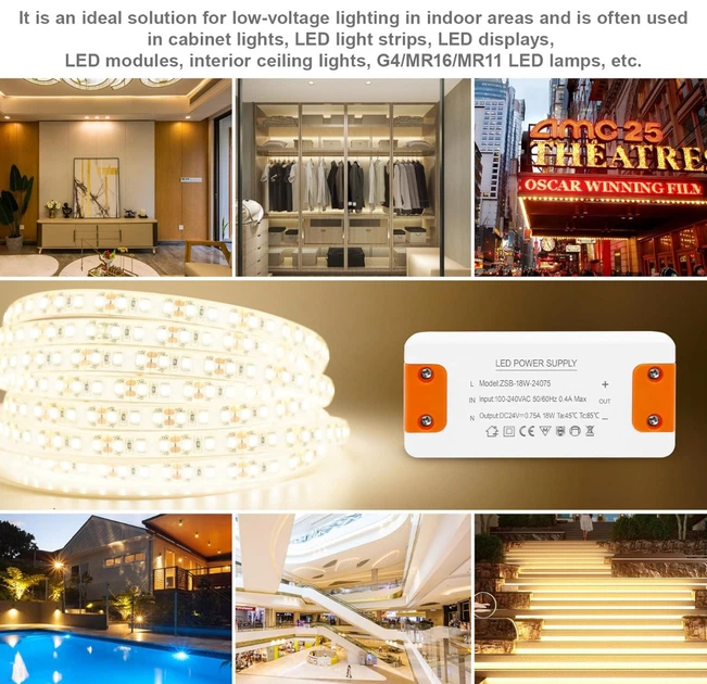 Блок питания 24V 18W 0.75A для LED освещения (трансформатор 220В → 24В) - изображение 8