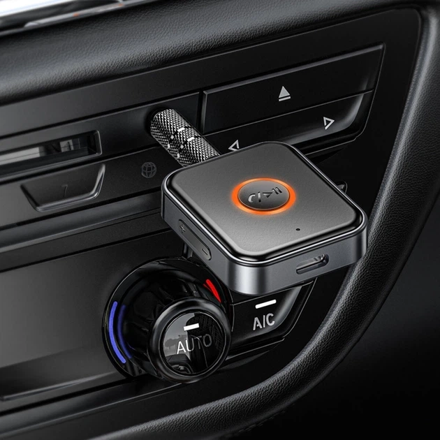 Bluetooth адаптер для авто Borofone BC55 Suave car AUX BT receiver 3.5 мм с микрофоном Черный - изображение 5