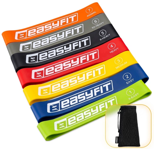 Резинки для фитнеса EasyFit EF-1814 набор 7 шт (56003342) - Фото 1 Резинки для фитнеса EasyFit EF-1814 набор 7 шт (56003342) - изображение 1