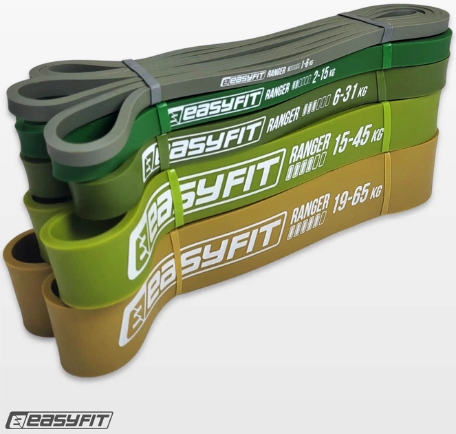 Резиновые петли EasyFit Ranger 1–65 кг, набор 5 шт, EF-2654-MG (56003635) - изображение 6