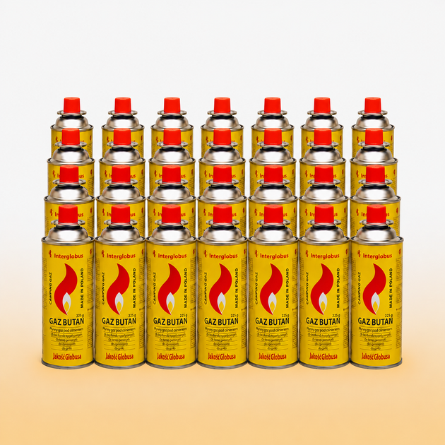 Газовый баллон универсальный 28 шт. Interglobus бутан 225g - Фото 4 Газовый баллон универсальный 28 шт. Interglobus бутан 225g - изображение 4