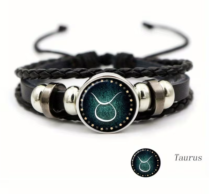 Каменный браслет Zodiac Stone со знаком Зодиака Телець - Фото 1 Каменный браслет Zodiac Stone со знаком Зодиака Телець - изображение 1