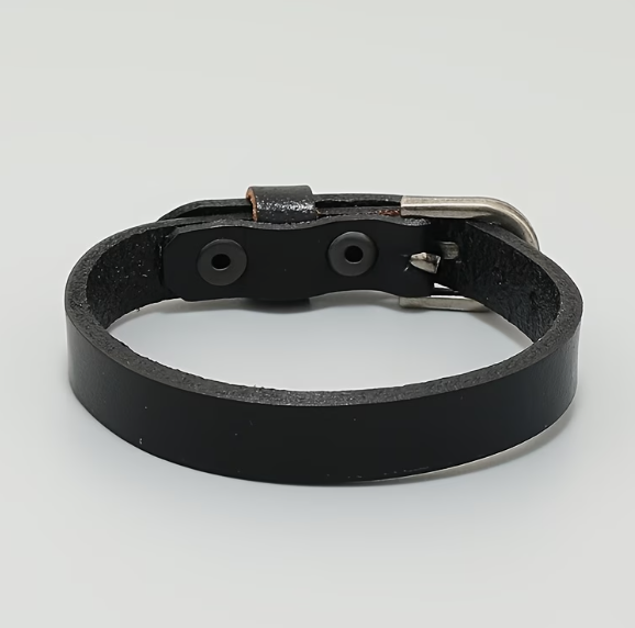 Стильний чоловічий браслет Belt Buckle Чорний - Фото 5 Стильний чоловічий браслет Belt Buckle Чорний - зображення 5