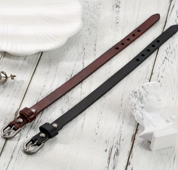 Стильний чоловічий браслет Belt Buckle Чорний - Фото 8 Стильний чоловічий браслет Belt Buckle Чорний - зображення 8