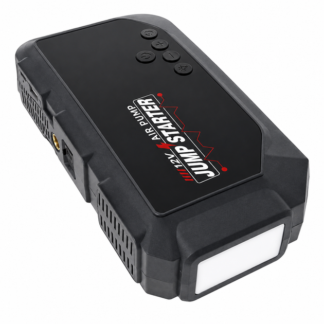 Пусковое устройство 3 в 1 для автомобиля 600 А, 9000 мА·ч - Jump Starter с компрессором, Power Bank и фонариком, 12 В - изображение 7