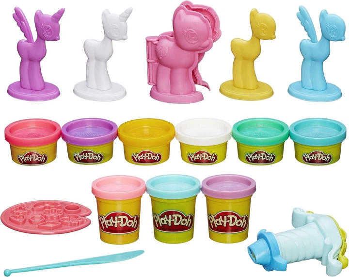 Набор для лепки Hasbro Play-Doh «Создай и укрась пони» My Little Pony (B0009) - Фото 2 Набор для лепки Hasbro Play-Doh «Создай и укрась пони» My Little Pony (B0009) - изображение 2