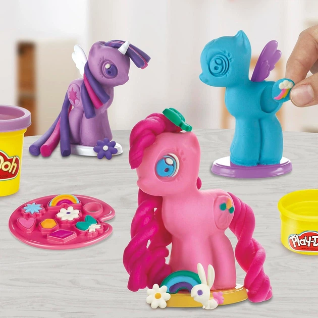 Набор для лепки Hasbro Play-Doh «Создай и укрась пони» My Little Pony (B0009) - Фото 7 Набор для лепки Hasbro Play-Doh «Создай и укрась пони» My Little Pony (B0009) - изображение 7