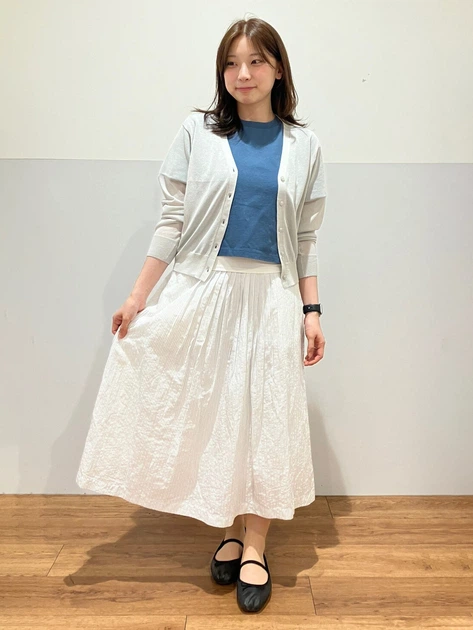 Юбка миди летняя женская Uniqlo 409014594 XL Белая (1161549102) - изображение 4