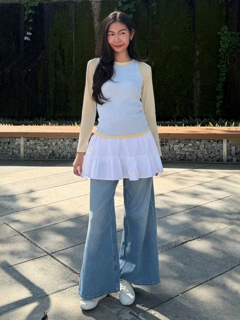 Юбка короткая летняя женская Uniqlo 532551164 2XL Белая (1161547554) - изображение 17